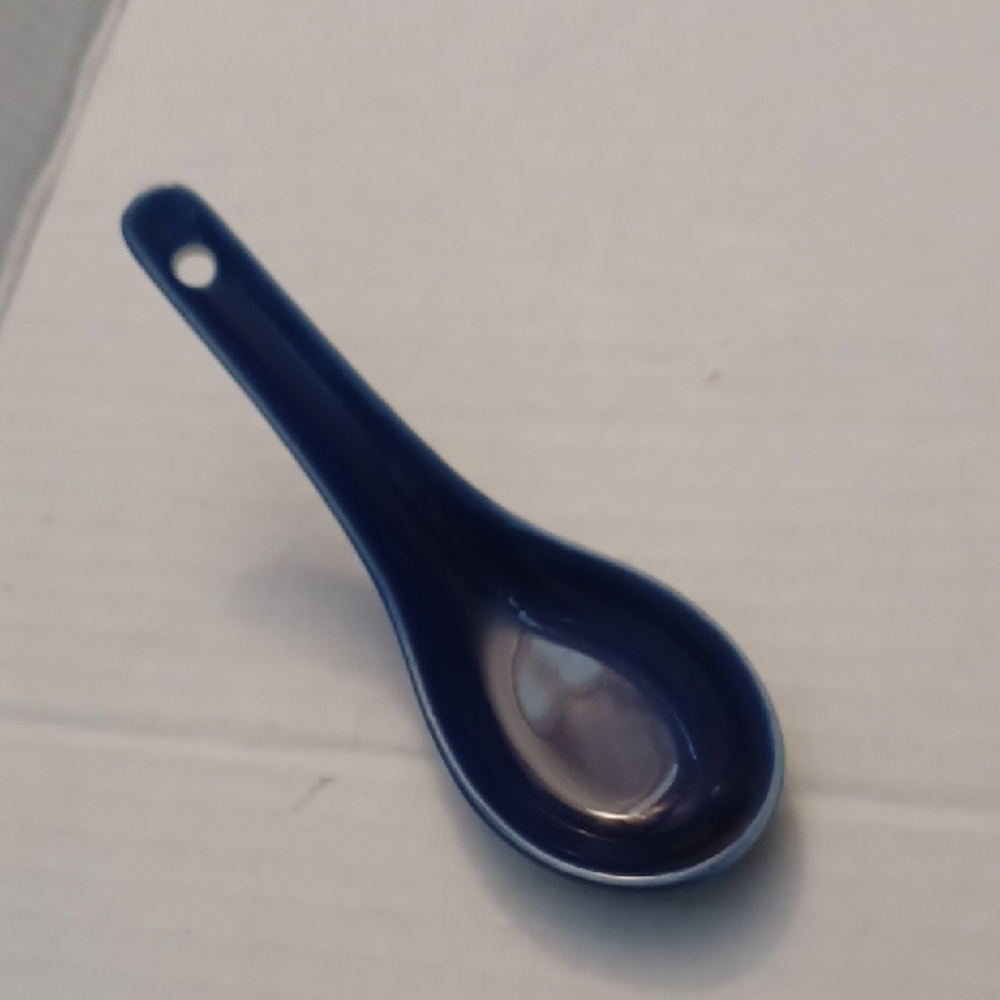 $4 Add-on Blue Ceramic Spoon